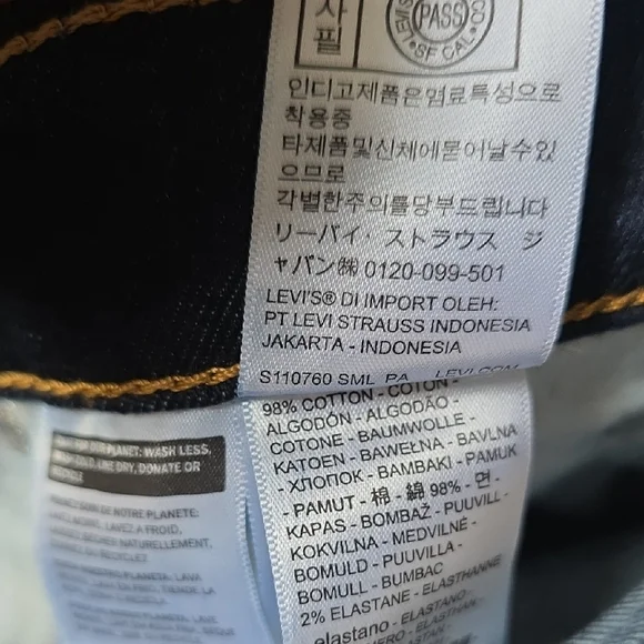 Levi's Dark Wash Indigo Wide Leg High-rise Zip Premium Jeans Size 29 - Picture 13 of 13